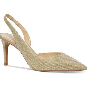Michael - Michael Kors Women’s Alina Flex Sling-back Pumps - Pale Gold, Sz 10